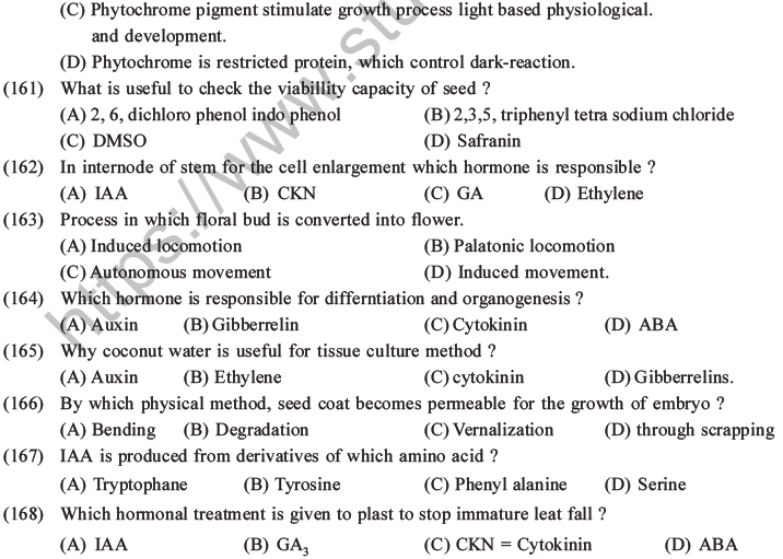 NEET Biology Growth and Development MCQs Set B-46