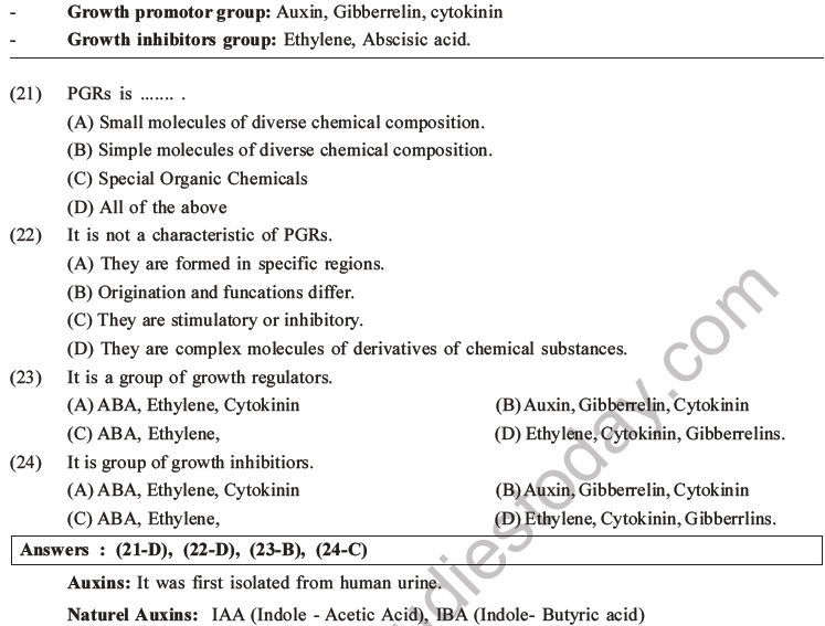 NEET Biology Growth and Development MCQs Set B-8