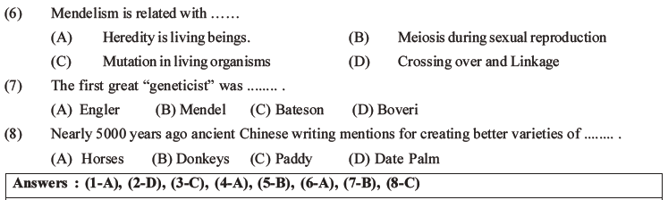 NEET Biology Heredity and Variation MCQs Set B-1