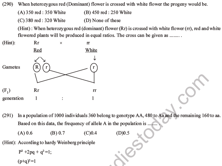 NEET Biology Heredity and Variation MCQs Set B-120