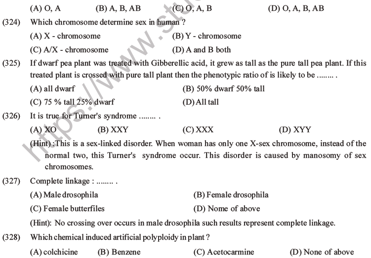 NEET Biology Heredity and Variation MCQs Set B-129