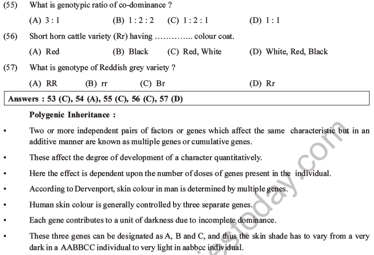 NEET Biology Heredity and Variation MCQs Set B-27