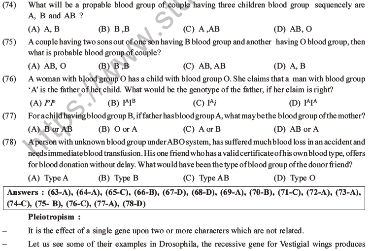 NEET Biology Heredity and Variation MCQs Set B-37