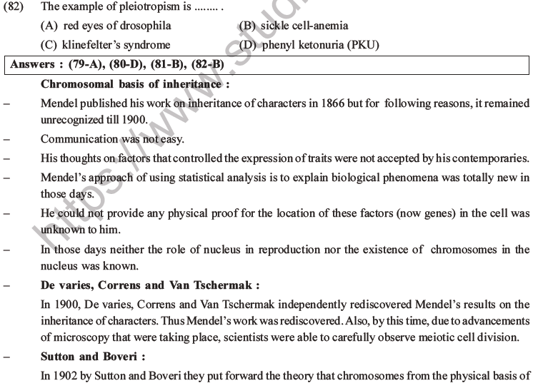 NEET Biology Heredity and Variation MCQs Set B-39