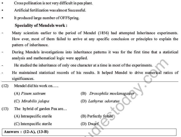 NEET Biology Heredity and Variation MCQs Set B-4