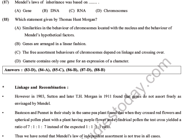 NEET Biology Heredity and Variation MCQs Set B-42