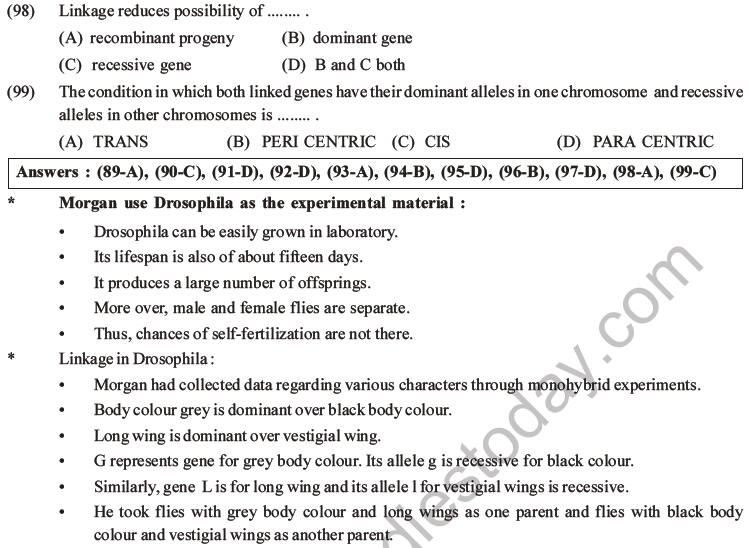 NEET Biology Heredity and Variation MCQs Set B-46