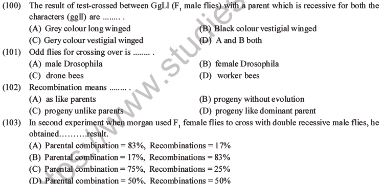 NEET Biology Heredity and Variation MCQs Set B-49