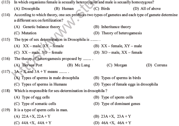 NEET Biology Heredity and Variation MCQs Set B-58