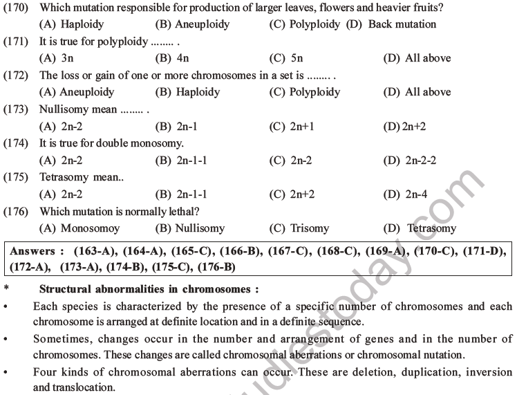 NEET Biology Heredity and Variation MCQs Set B-79