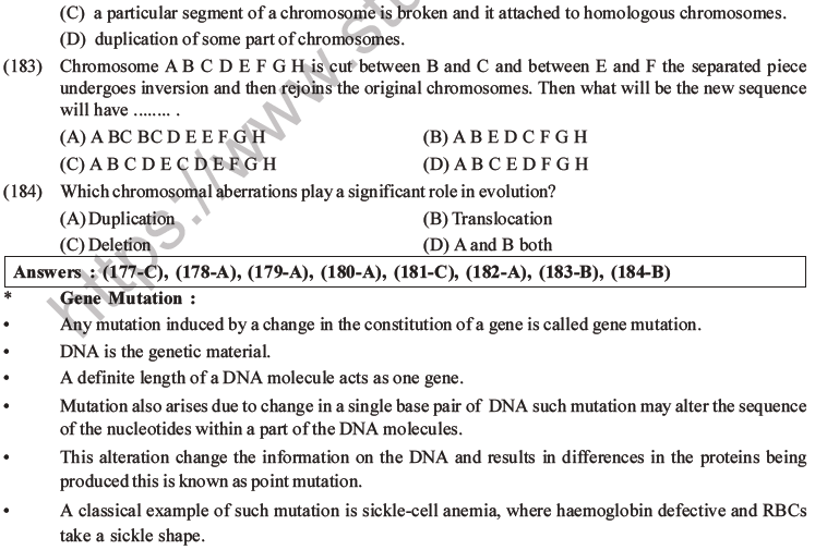 NEET Biology Heredity and Variation MCQs Set B-84