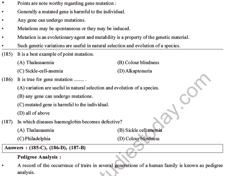 NEET Biology Heredity and Variation MCQs Set B-85