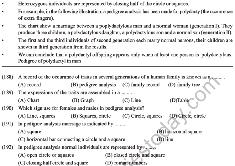 NEET Biology Heredity and Variation MCQs Set B-87