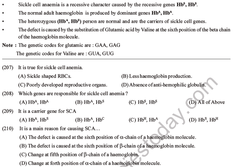 NEET Biology Heredity and Variation MCQs Set B-93