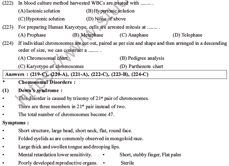 NEET Biology Heredity and Variation MCQs Set B-98