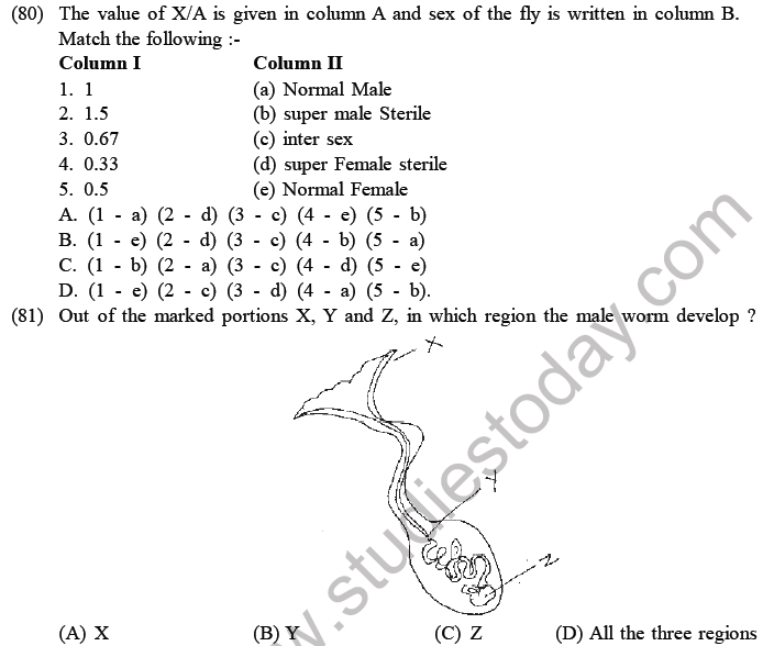 NEET Biology Heredity and Variation MCQs Set-4