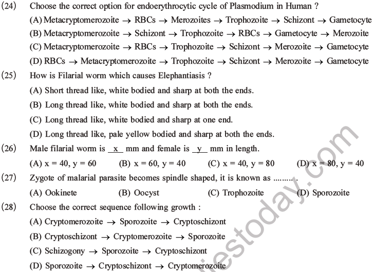 NEET Biology Human Health and Diseases MCQs Set B-10