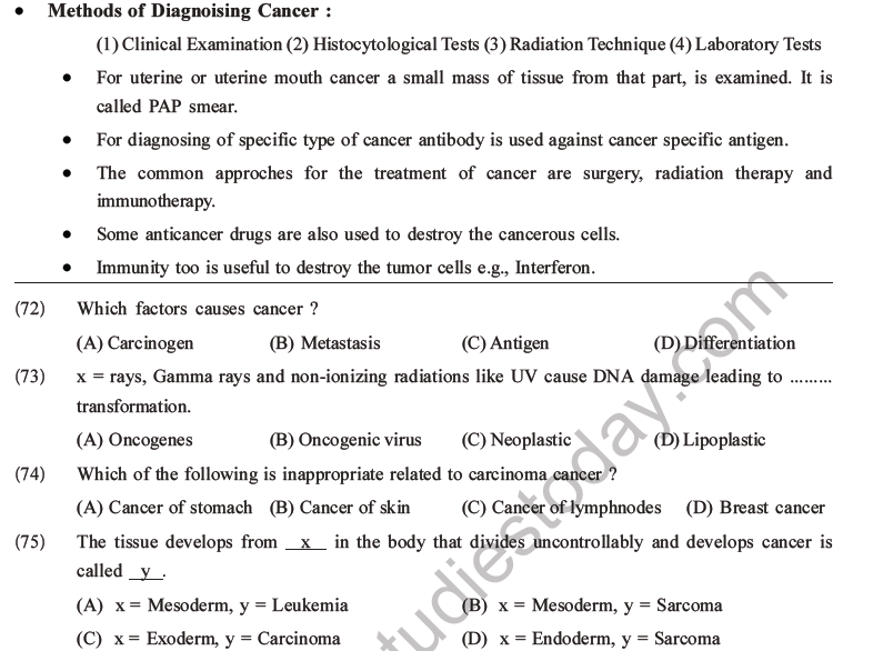 NEET Biology Human Health and Diseases MCQs Set B-26