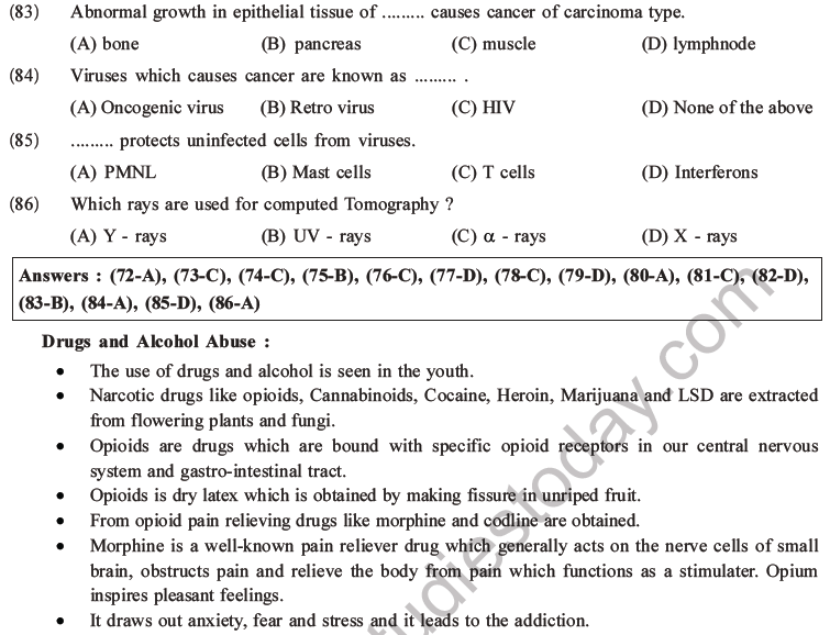 NEET Biology Human Health and Diseases MCQs Set B-28