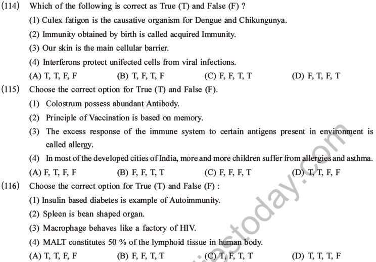 NEET Biology Human Health and Diseases MCQs Set B-38