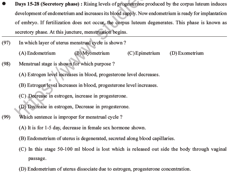 NEET Biology Human Reproduction MCQs Set A-40