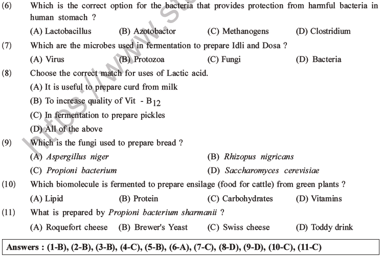 NEET Biology Microbes in Human Welfare MCQs Set A-