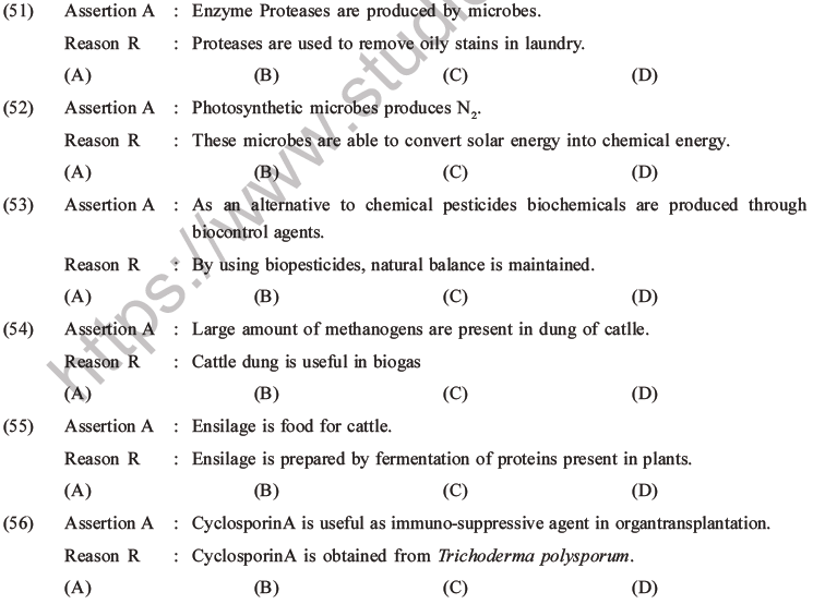 NEET Biology Microbes in Human Welfare MCQs Set A-10