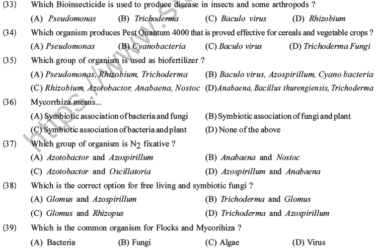 NEET Biology Microbes in Human Welfare MCQs Set A-6