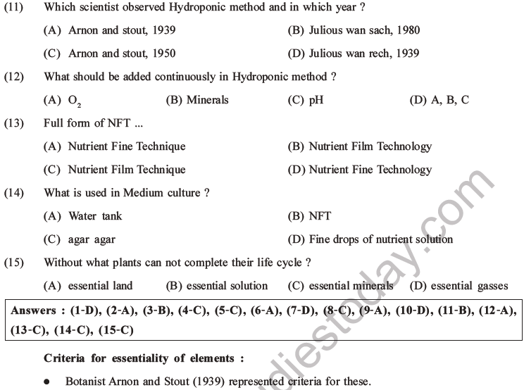 NEET Biology Mineral Nutrition MCQs Set A-3