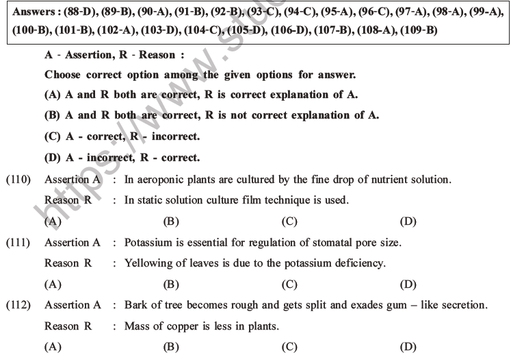 NEET Biology Mineral Nutrition MCQs Set A-30-Ans