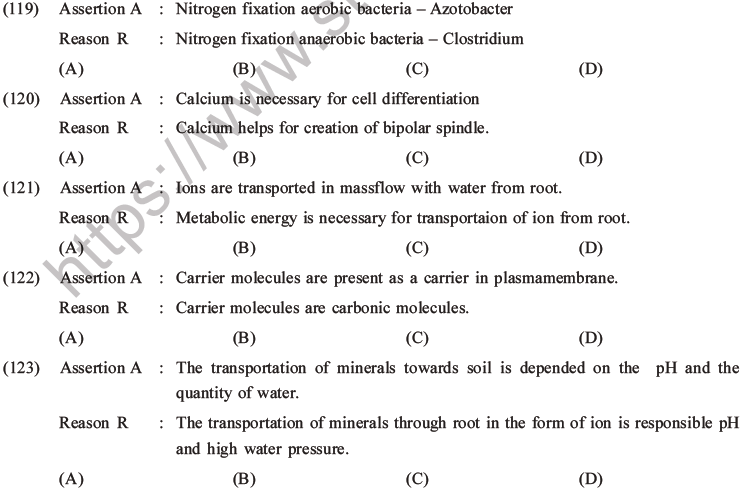 NEET Biology Mineral Nutrition MCQs Set A-32