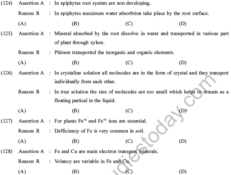 NEET Biology Mineral Nutrition MCQs Set A-33