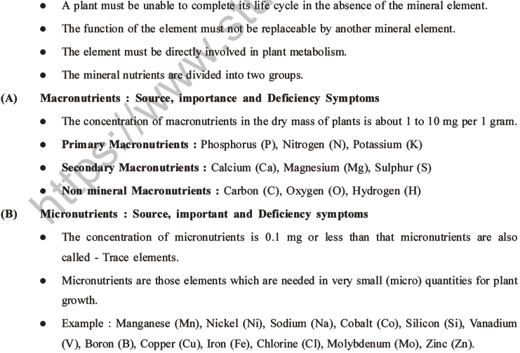NEET Biology Mineral Nutrition MCQs Set A-4