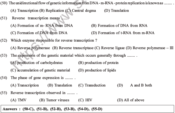 NEET Biology Molecular Basis of Inheritance MCQs Set A-21