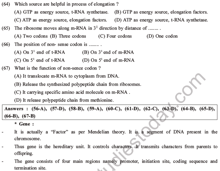 NEET Biology Molecular Basis of Inheritance MCQs Set A-26