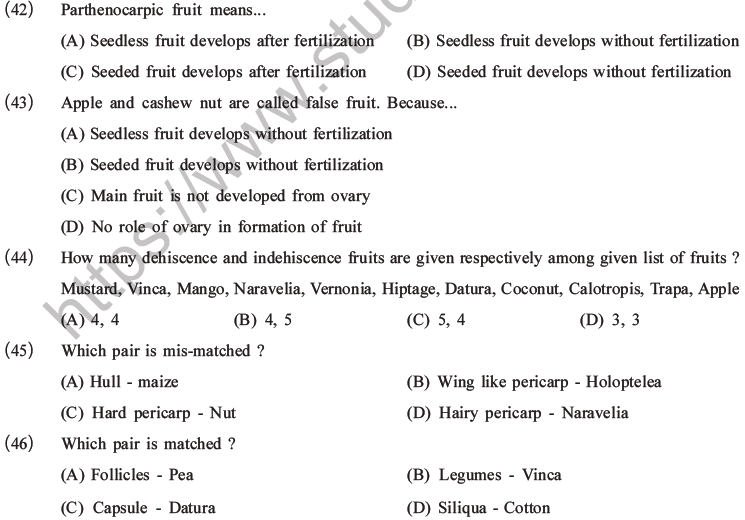 NEET Biology Morphology of Plants MCQs Set B-15