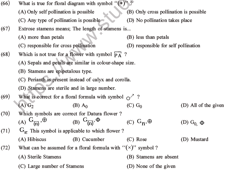 NEET Biology Morphology of Plants MCQs Set B-23