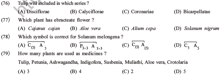 NEET Biology Morphology of Plants MCQs Set B-28