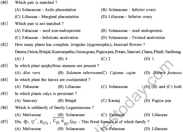 NEET Biology Morphology of Plants MCQs Set B-29