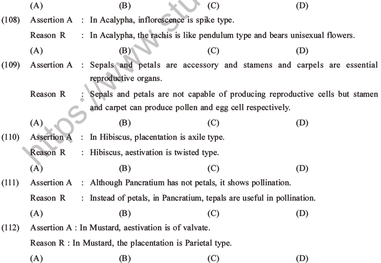 NEET Biology Morphology of Plants MCQs Set B-38