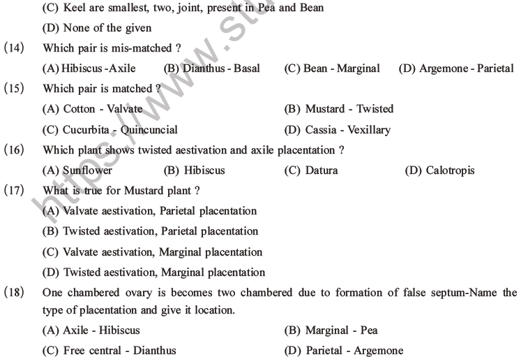 NEET Biology Morphology of Plants MCQs Set B-4