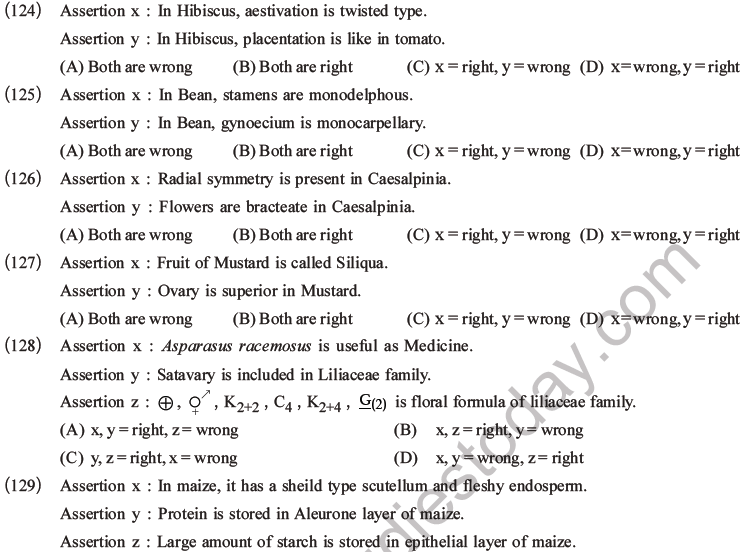 NEET Biology Morphology of Plants MCQs Set B-41