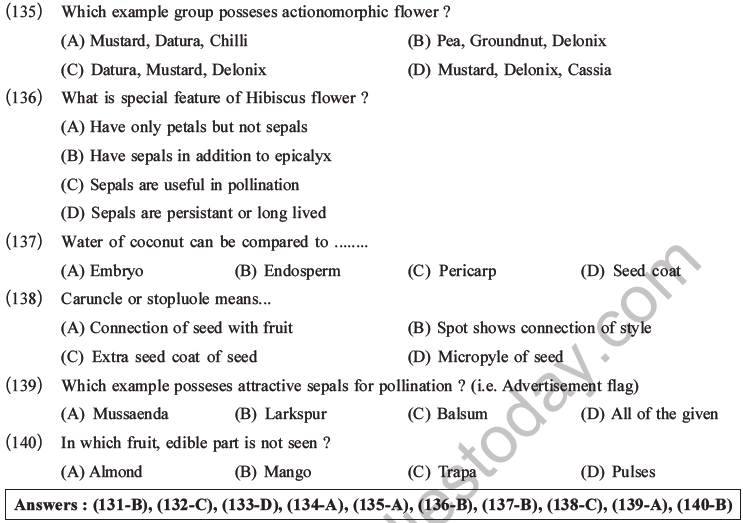 NEET Biology Morphology of Plants MCQs Set B-43