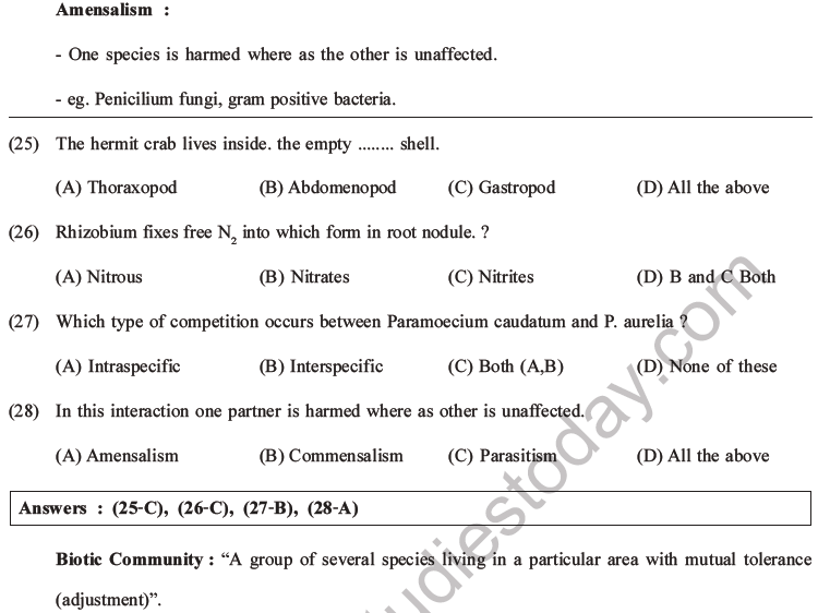 NEET Biology Organism and Population MCQs Set A-17