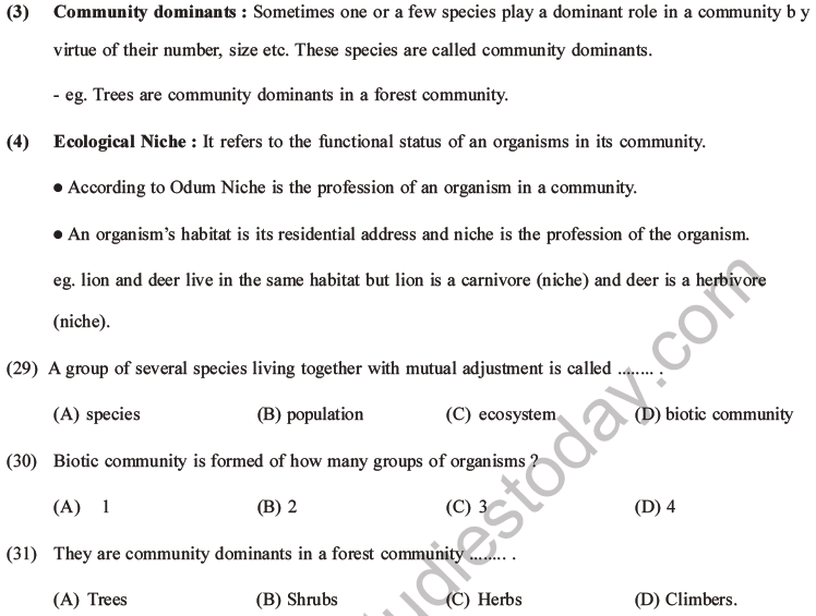 NEET Biology Organism and Population MCQs Set A-19