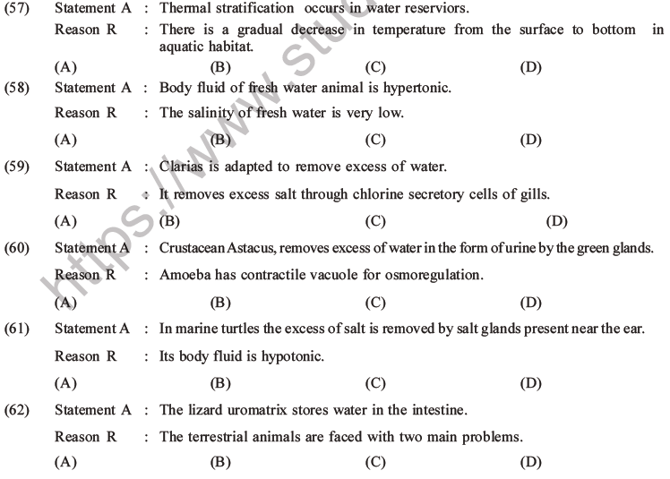  NEET Biology Organism and Population MCQs Set A-26