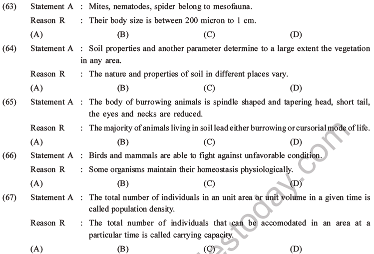  NEET Biology Organism and Population MCQs Set A-27