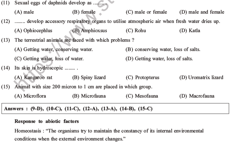 NEET Biology Organism and Population MCQs Set A-8