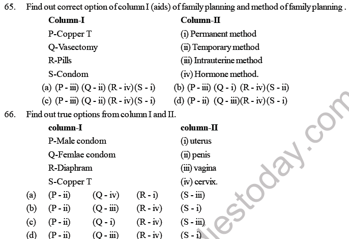 NEET Biology ReproductiVE hEALTH mcq-1