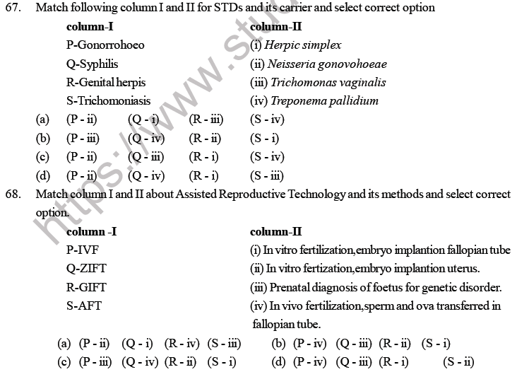 NEET Biology ReproductiVE hEALTH mcq-2